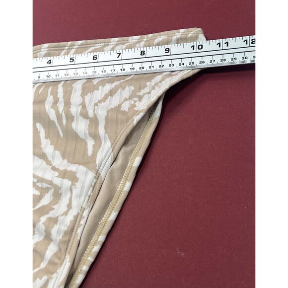 Wild Fable - Women's Ribbed High Waist High Leg Cheeky Bikini Bottom-Tan-XXS(00) - Picture 5 of 12